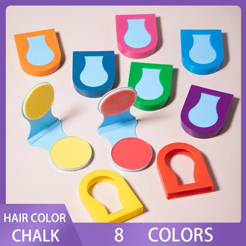 Luxurious hair chalk application for vibrant, high-end temporary color and sophisticated style enhancement