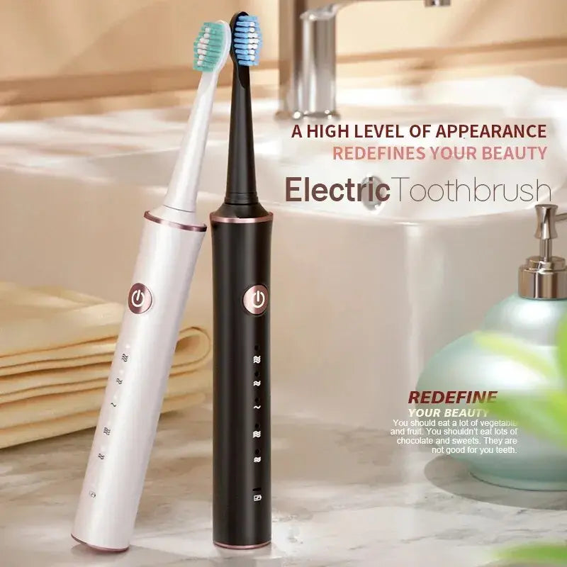 New N100 Sonic Electric Toothbrush Adult Timer Brush 6 Mode USB Charger.