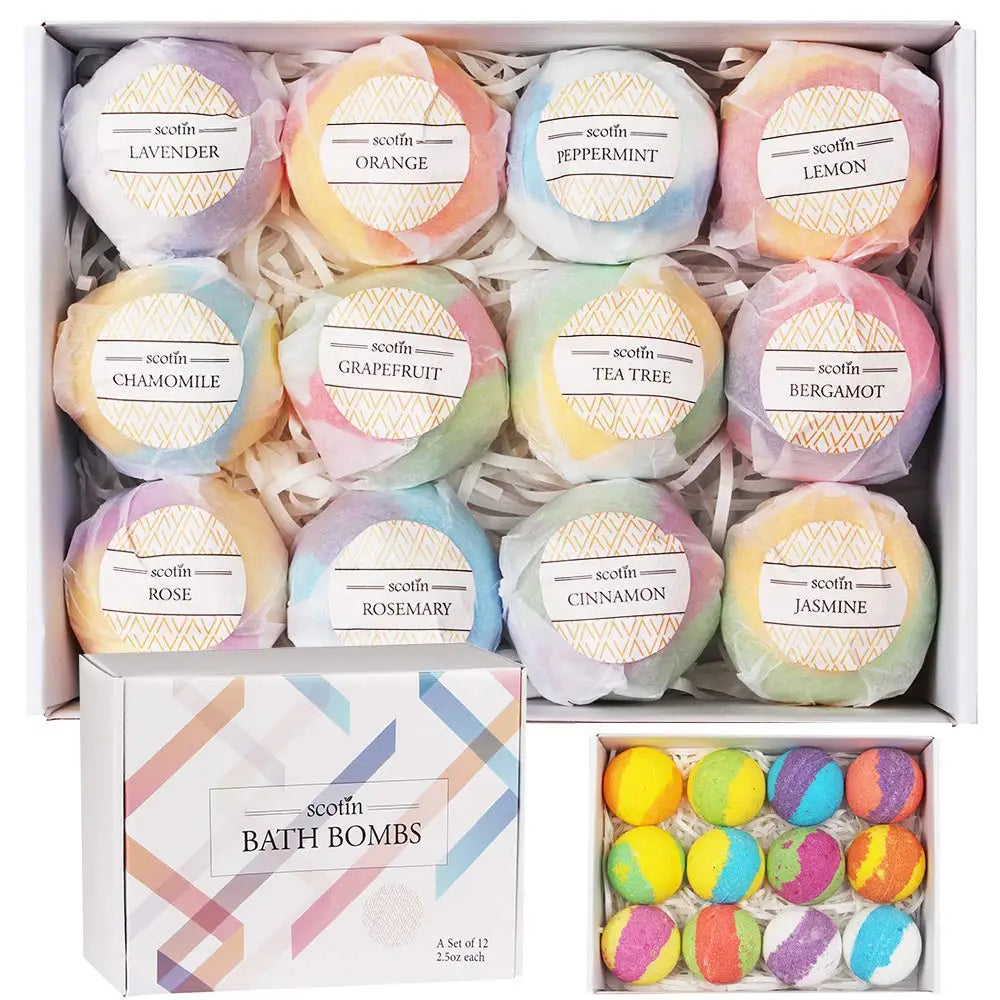 Bath Bombs for Kids and Women Natural Handmade Bath Bomb Gift Set