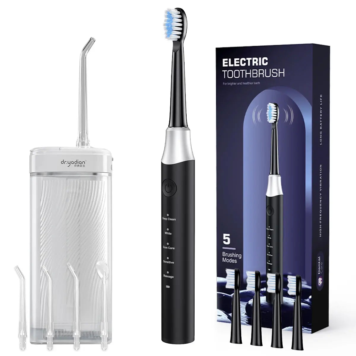 YD07 Electric Toothbrush  YDX1 Water Flosser Gift Set Oral Hygiene Tools.