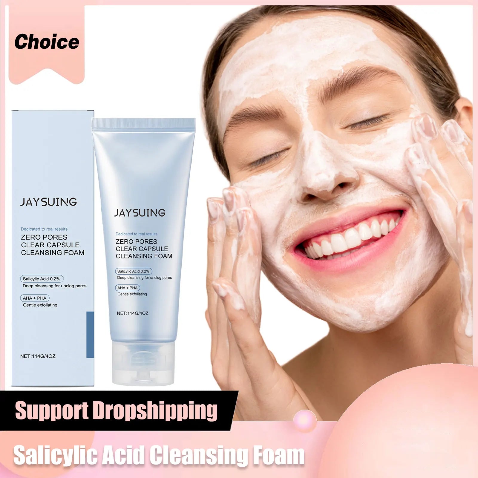 Salicylic Acid Facial Cleanser Acne Control Clarifying Deep Pore Cleansing