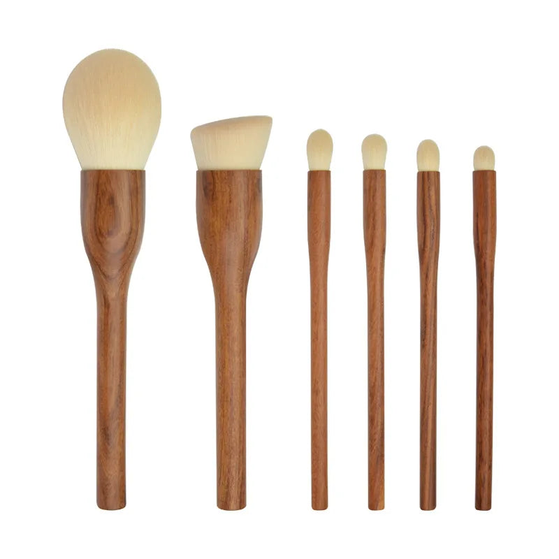 Black Walnut Handle Makeup Brushes Powder Blush Foundation Brush