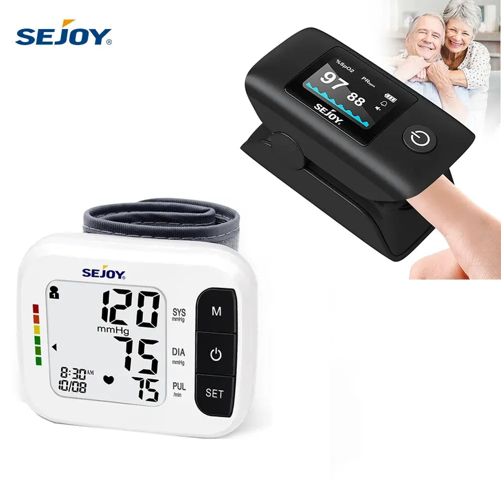 Sejoy Digital Wrist Blood Pressure Monitor,Finger Pulse Oximeter.